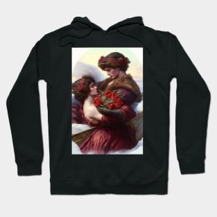 Lesbian Retro Victorian Valentines Hoodie